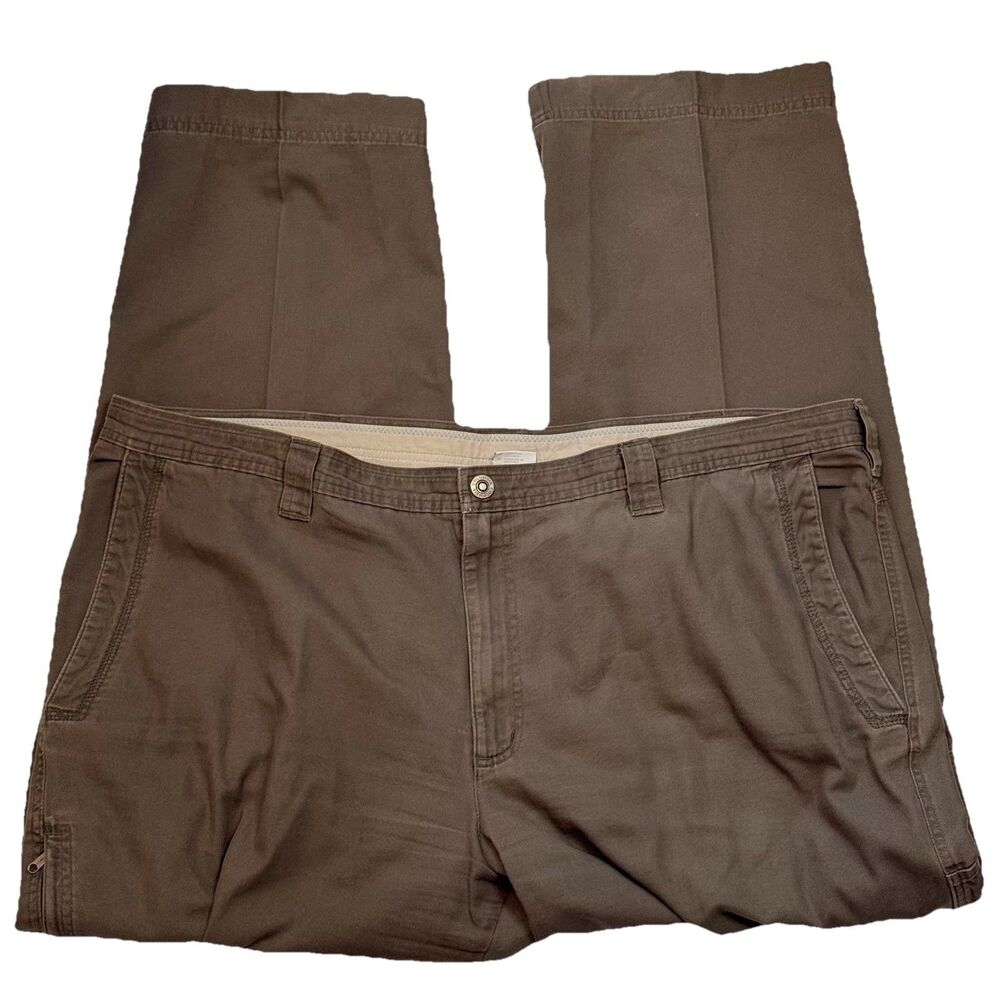 Columbia Pants Mens 46x32 Brown Cargo Canvas Utility Omni Shield Hiking Outdoor